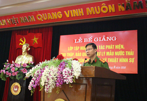 Ev888 dang nhap lớp tập huấn thu thập, bảo quản, xử lý mẫu nước thải của lực lượng Cảnh sát Môi trường và lớp tập huấn nghiệp vụ Kỹ thuật hình sự